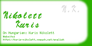 nikolett kuris business card